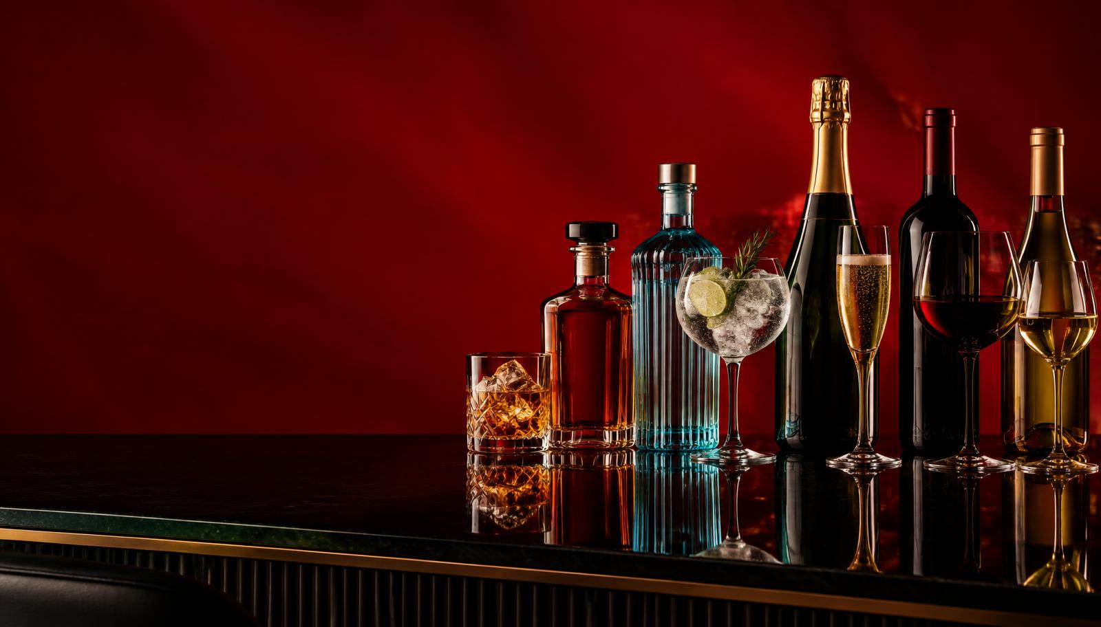 A curated selection of premium spirits and wine